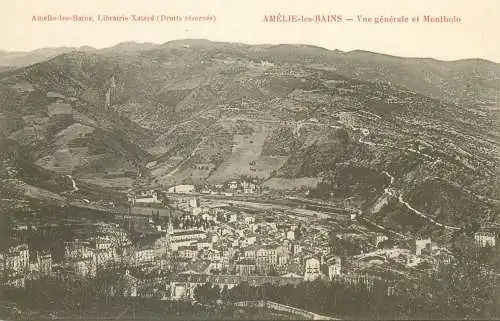 France cpa Postcard Montoblo vue panoramique  Amelie-les-Bains