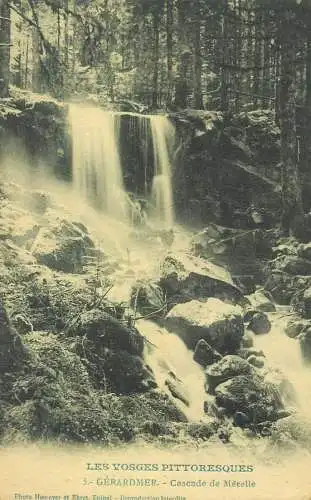France cpa Postcard Les Vosges pittoresques Geraradmer Cascade de Merelle