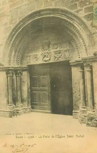 France cpa Postcard Salon Porte de l'Eglise Saint Michel