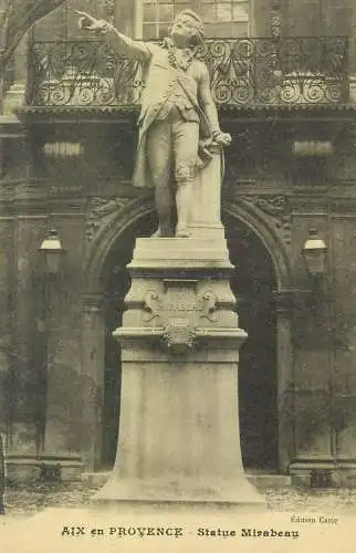 France cpa Postcard Aix en Provence Statue Mirabeau