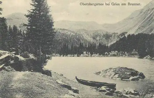 Postcard Austria > Tirol > Innsbruck Obernbergsee bei Gries am Brenner kayak