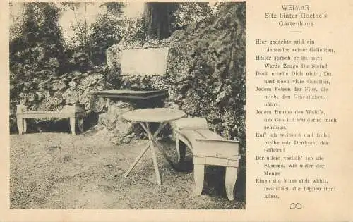 Postcard Germany Weimar Goethe's gartenhaus