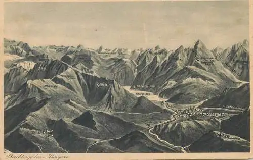 Postcard Germany Berchtesgaden Konigsee mountain