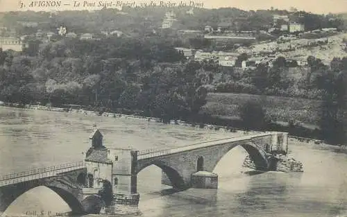 France cpa Postcard Avignon Le Pont Saint-Benezet vu du Rocher des Doms