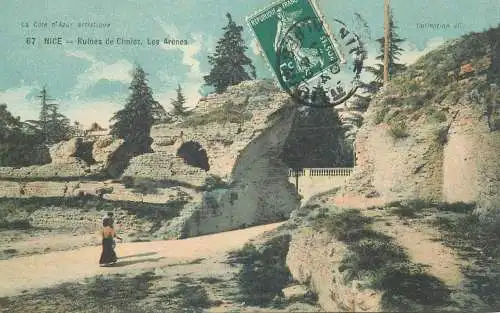 France Postcard Nice Ruines de Cimiez Les Arenes