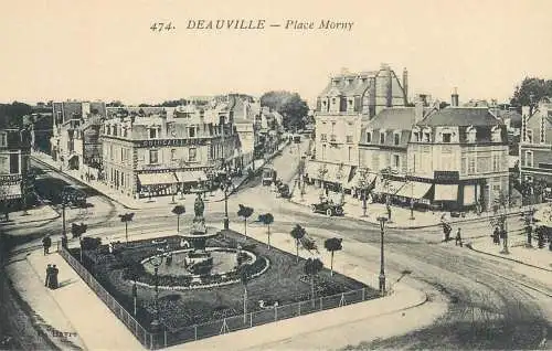 France cpa Postcard Deauville Place Morny vue panoramique