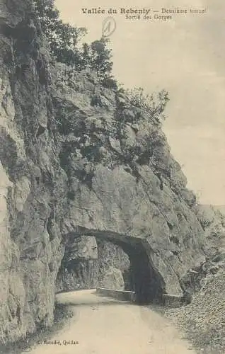 France cpa Postcard Vallee du Rebenty 2eme tunnel sortie des gorges