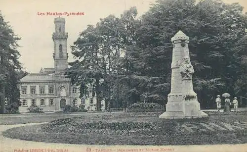 France cpa Postcard Tarbes Monument et Musee Massey