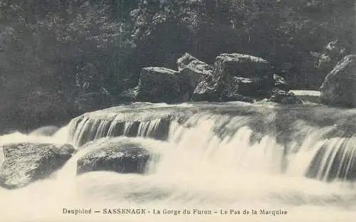 France cpa Postcard Dauphine Sassenge LE Gorge du Furon Le Pas de la Marquise paysage pittoresque