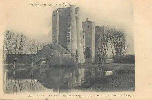France cpa Postcard Varennes-les-Narcy Ruines du Chateau de Passy