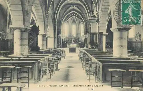 France cpa Postcard Dampierre Interieur de l'Eglise