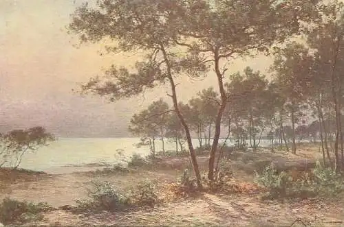France cpa Postcard Dans les dunes de Saint-Brevin-l'Ocean A. Riglot peinture
