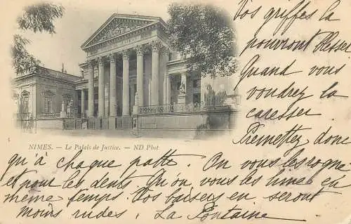 France cpa Postcard Nimes Palais de Justice