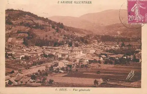 France cpa Postcard L'Ariege illustree Seix vue generale