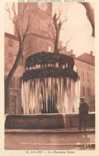France cpa Postcard La Fontaine Gelee Salon de Provence