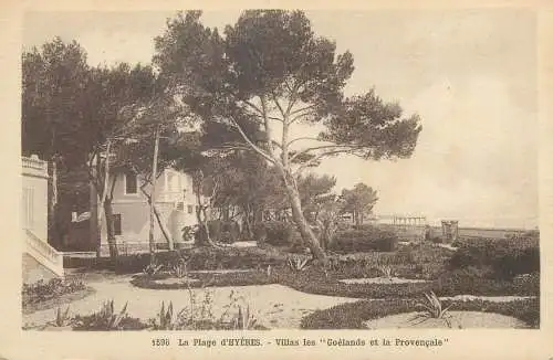 France cpa Postcard La Plage d'Hyeres Villas les Goleands et la Provencale