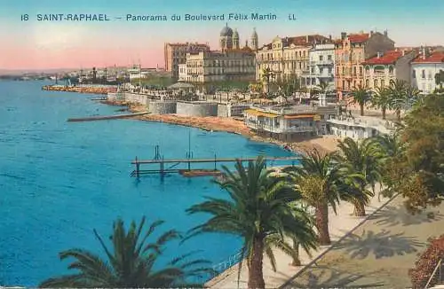 France Postcard Saint Raphael Panorama du Boulevard Felix Martin