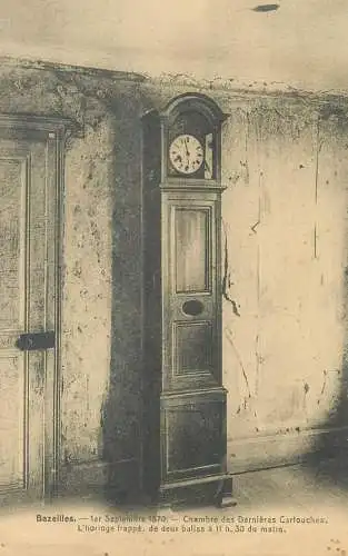 France cpa Postcard Bazeilles Chambre des Dernieres Cartouches L'Horologe frappe