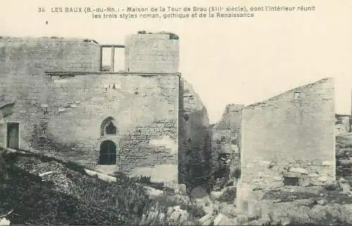 France cpa Postcard Les Baux Maison de la Tour de Brau XIII siecle