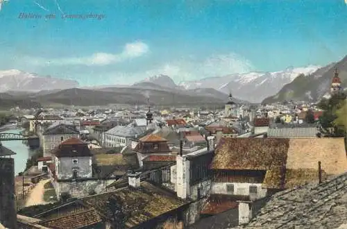 Postcard Germany Hallein mit Tennengebirge