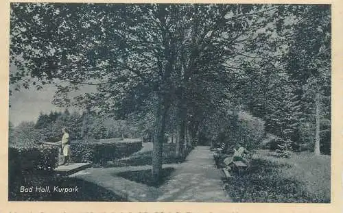 Postcard Austria Bad Hall Kurpark