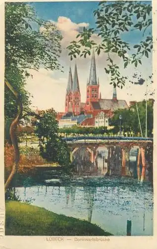 Postcard Germany Lübeck castle