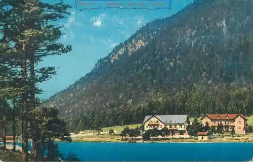 Postcard Germany Plansee Seerpitz Tirol lakeside