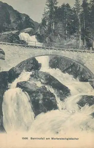 Postcard Switzerland  Morteratschgletscher Bernina falls