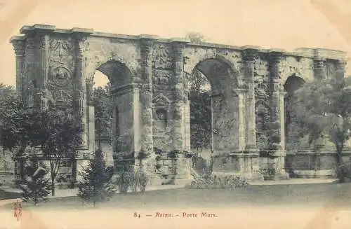 France cpa Postcard Reims Porte Mars