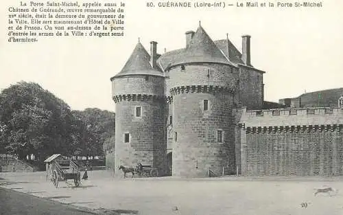 France CPA Postcard Guerande Le Mail et La Porte St-Michel