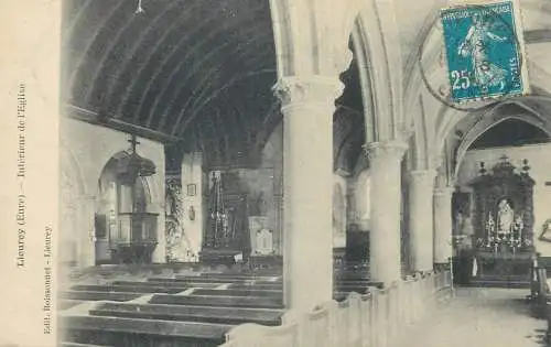 France CPA Postcard Lieurerey interieur de l'Eglise