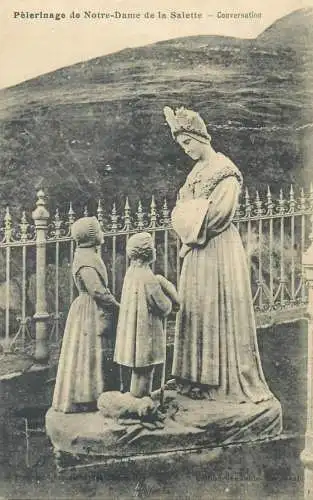 France CPA Postcard Grenoble Pelerinage Notre Dame de la Salette Conversation