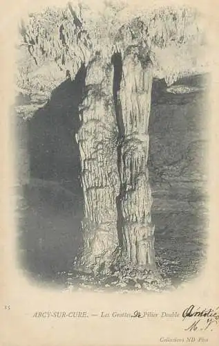 France CPA Postcard Arcy-sur-Cure Les Grottes Pilier Le Double