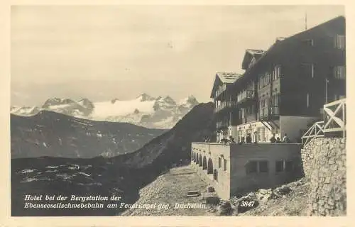 Postcard Austria Tirol Hotel bei der Bergstation Duchstein