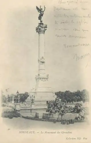 France CPA Postcard Bordeaux le Monument des Girondins