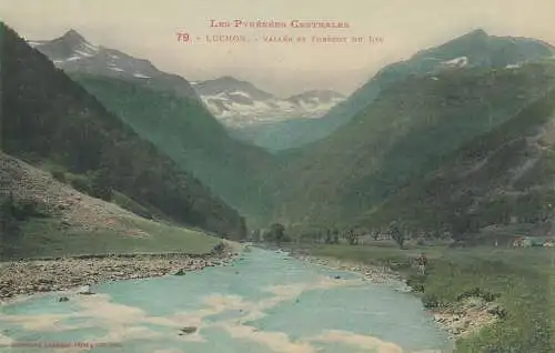 France CPA Postcard Les Pyrenees Centrales Luchon Vallee et Torrent du Lys paysage pittoresque