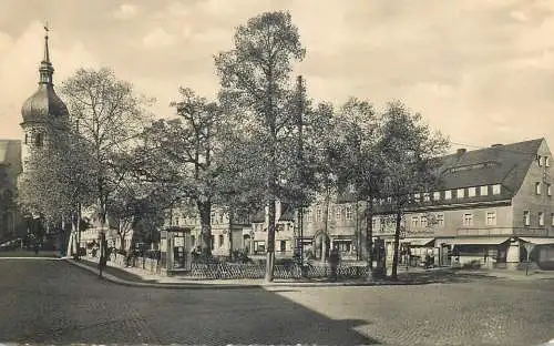 Postcard Germany Olbernhau Erzgeb marktplatz