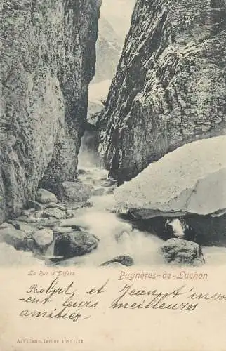 France CPA Postcard Bagners de Luchon La Rue d'Enfers
