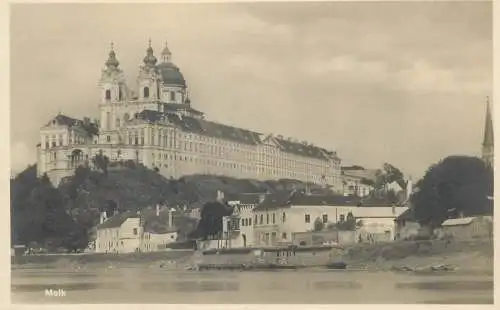 Postcard Austria Melk castle panorama