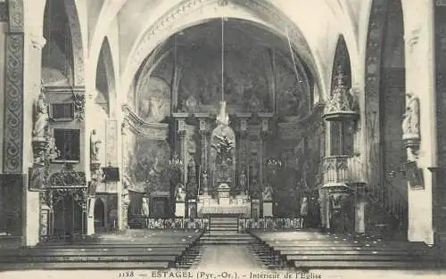 France CPA Postcard Estagel interieur de l'Eglise