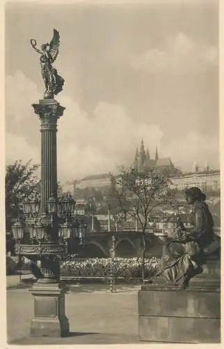 Postcard Czech Republic Prague cityview 1948