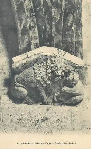 France CPA Postcard Avignon Palais des Papes details d'Architecture