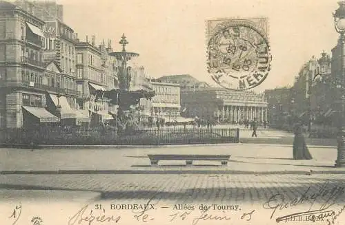 France CPA Postcard Bordeaux Allees de Tourny