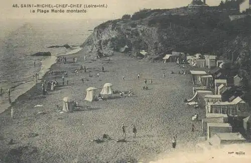 France CPA Postcard Saint-Michel Chef Chet La Plage Maree montante