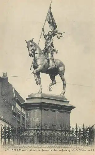 France CPA Postcard Lille Jeanne d'Arc statue