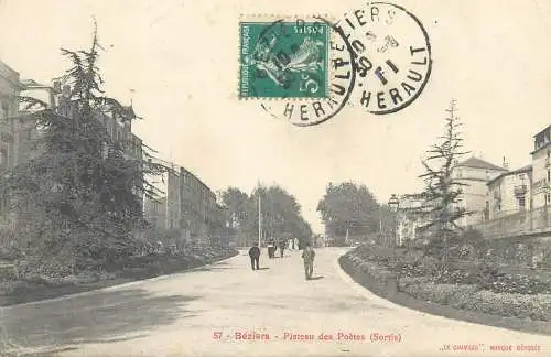 France CPA Postcard Beziers Plateau des Poetes