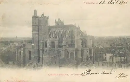 France CPA 1903 Postcard Narbonne Cathedrale Saint Just