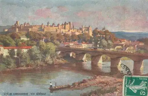France CPA "Vieilles de France" Tuck Postcard Cite de Carcassonne vue generale