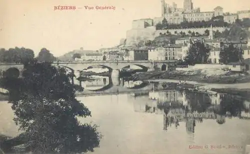 CPA Postcard France Beziers vue generale bridge and cityscape