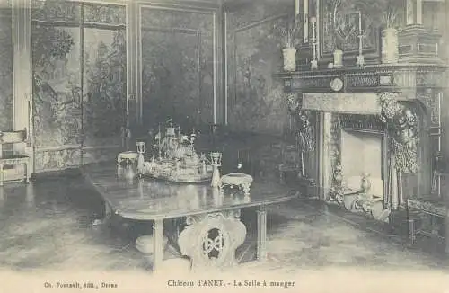 CPA Postcard France Chateau d'Anet Salle a manger